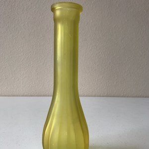 Skinny Yellow Glass Vase